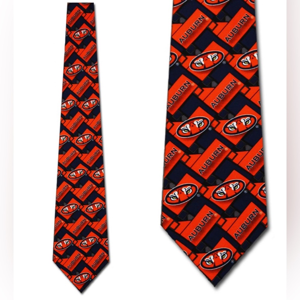 Auburn‎ Tigers Diagonal Ties Necktie 100% Silk